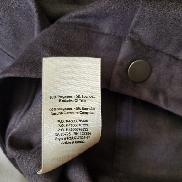 Aritzia Grey Suede Button Mini Skirt - Picture 4 of 4